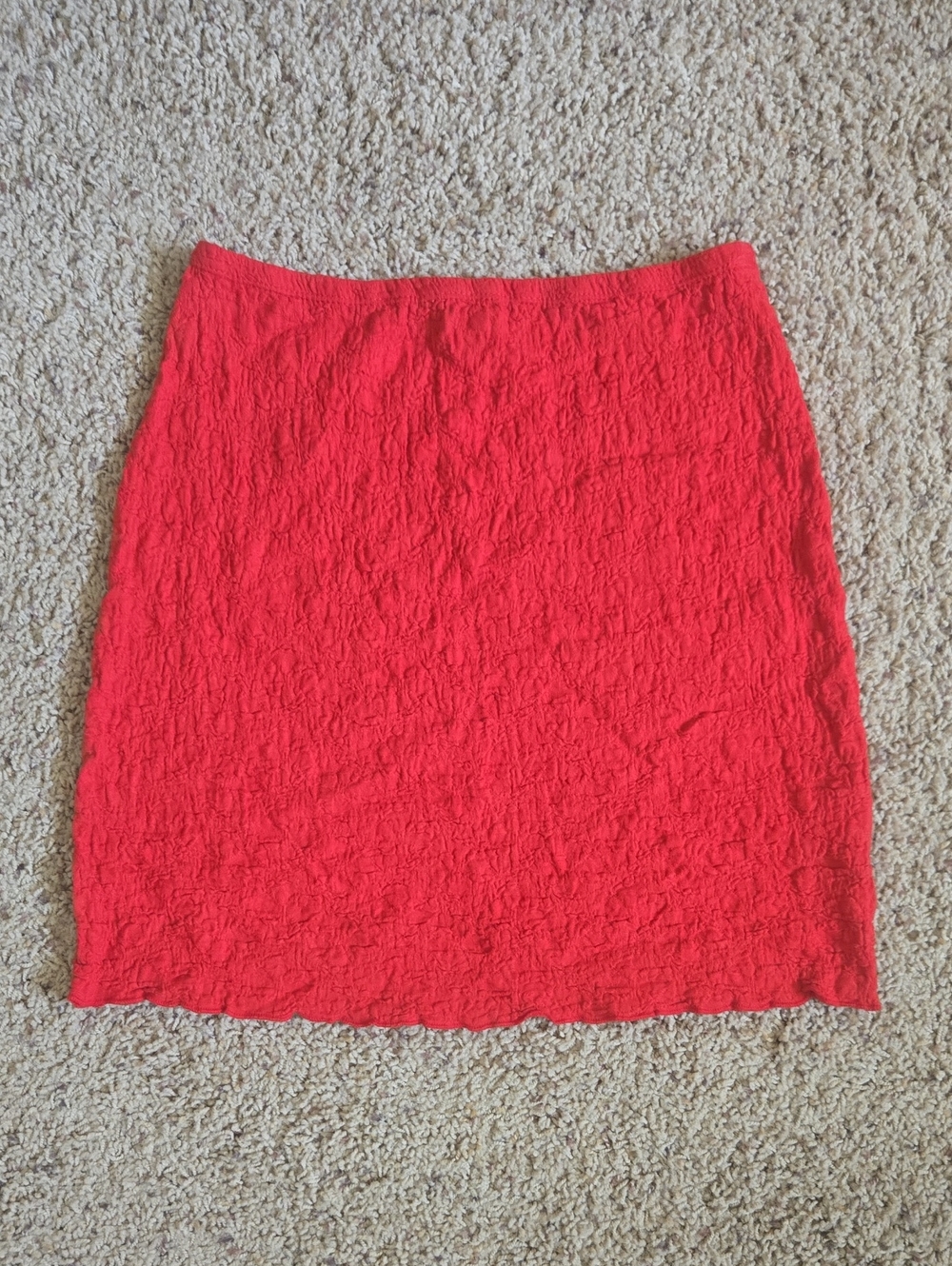 Lulu's Red Textured Mini Skirt